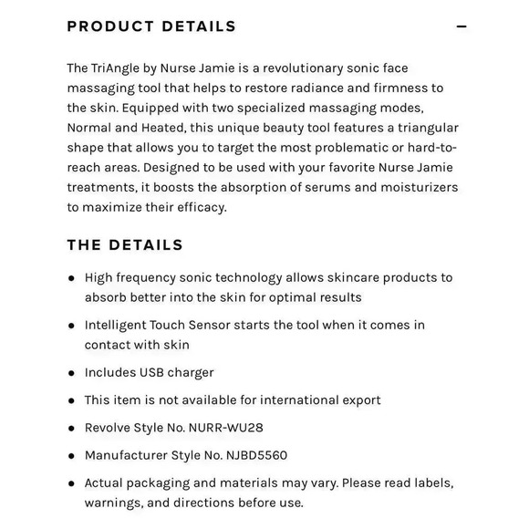 Nurse Jamie Triangle Massaging Facial Tool NIB - Picture 3 of 11